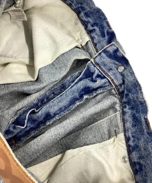 9090（9090）9090 (9090) King Logo Damage Buggy Denim インディゴ サイズ:Mの古着・服飾アイテム