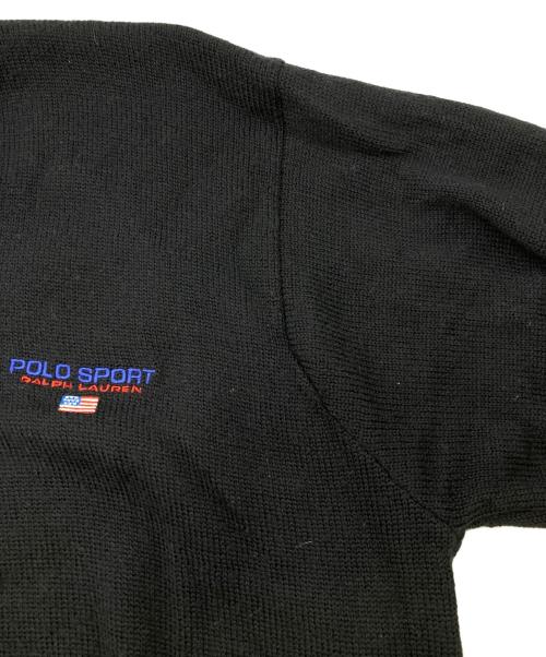 POLO SPORT（ポロスポーツ）POLO SPORT (ポロスポーツ) Vネックウールニット ブラック サイズ:LLの古着・服飾アイテム