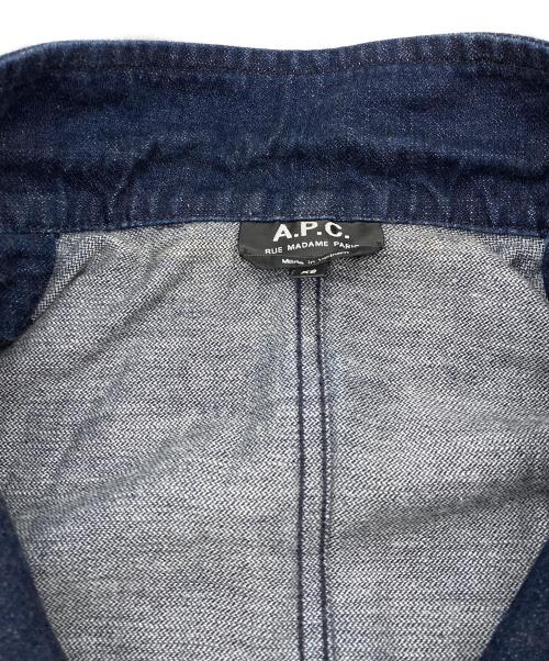 A.P.C.（アーペーセー）A.P.C. (アーペーセー) オープンカラーデニムジャケット ネイビー サイズ:XSの古着・服飾アイテム