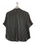icB (アイシービー) BackSatinAmunzen 5分袖バンドカラーブラウス ブラック サイズ:S：5000円