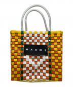 MARNIマルニ）の古着「ピクニックバッグ」｜オレンジ×ホワイト