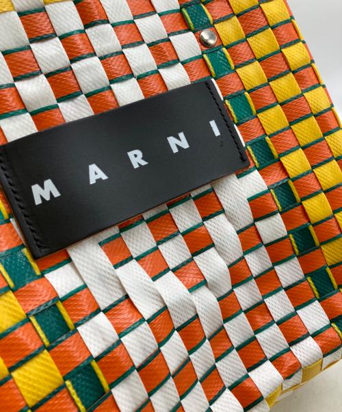 MARNI（マルニ）MARNI (マルニ) ピクニックバッグ オレンジ×ホワイトの古着・服飾アイテム