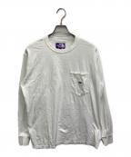 THE NORTHFACE PURPLELABELザ・ノースフェイス パープルレーベル）の古着「7oz ロングスリーブ ポケットTシャツ」｜ホワイト