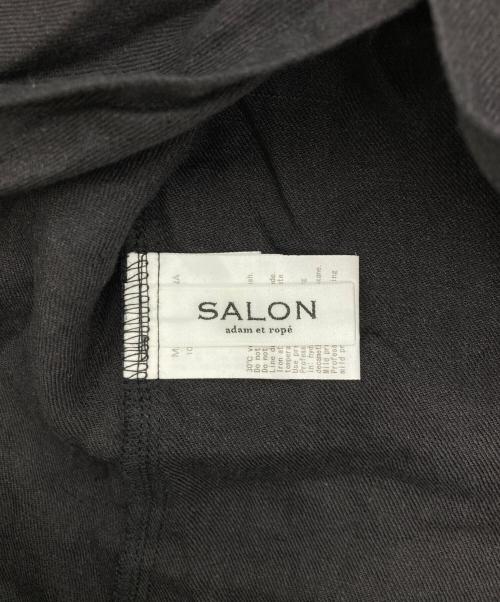 SALON adam et rope'（サロンアダムエロペ）SALON adam et rope' (サロンアダムエロペ) リネンツイルスクエアーネックジャンパースカート グレー サイズ:Mの古着・服飾アイテム