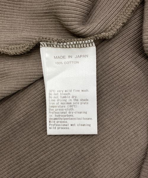 SALON adam et rope'（サロンアダムエロペ）SALON adam et rope' (サロンアダムエロペ) プリマベールファームリーリブハーフスリーブTシャツ ブラウン サイズ:FREEの古着・服飾アイテム