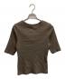 SALON adam et rope' (サロンアダムエロペ) プリマベールファームリーリブハーフスリーブTシャツ ブラウン サイズ:FREE：5000円