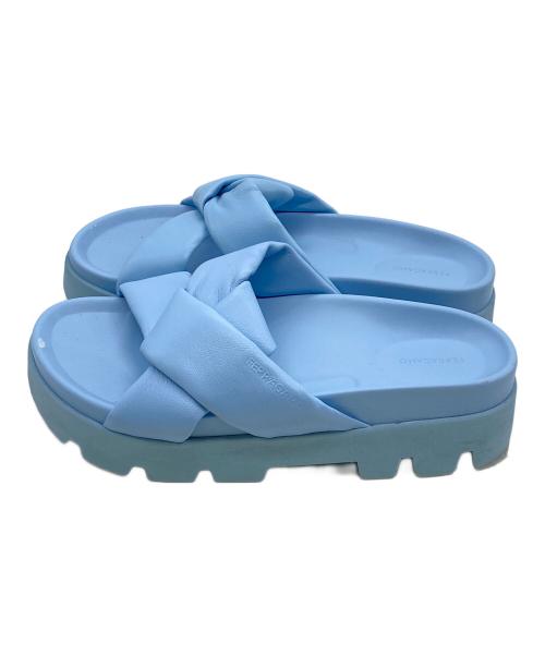 Ferragamo（フェラガモ）Ferragamo (フェラガモ) Air Lug Slides スカイブルー サイズ:8の古着・服飾アイテム
