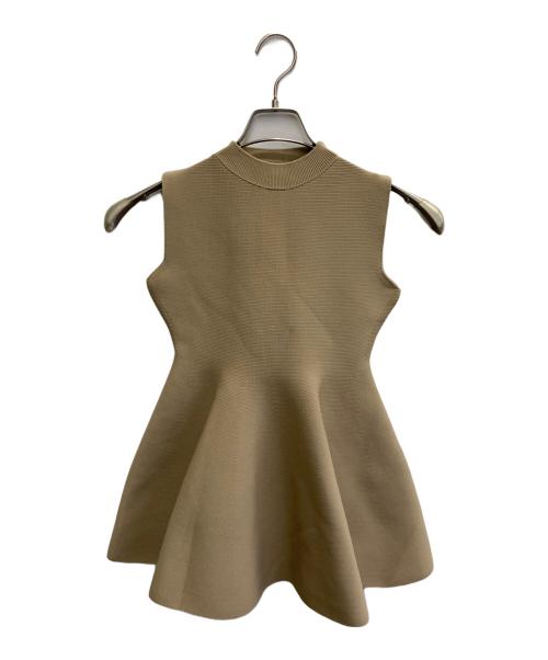 anuans（アニュアンス）anuans (アニュアンス) ホールガーメントペプラムニット BEIGE サイズ:1の古着・服飾アイテム