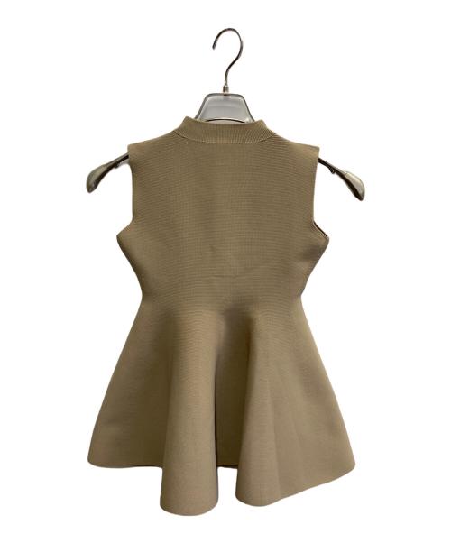 anuans（アニュアンス）anuans (アニュアンス) ホールガーメントペプラムニット BEIGE サイズ:1の古着・服飾アイテム