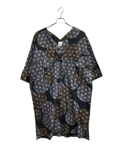 SOU・SOU（ソウソウ）SOU・SOU (ソウソウ) 総柄ワンピース ブラック サイズ:Mの古着・服飾アイテム