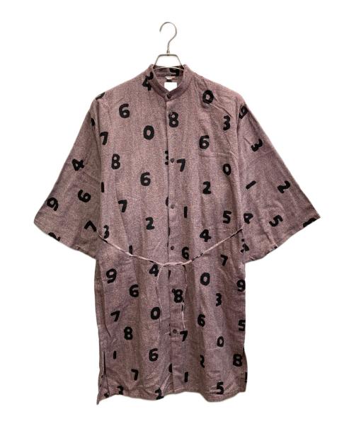 SOU・SOU（ソウソウ）SOU・SOU (ソウソウ) スタンドカラー 総柄ワンピース パープル サイズ:Mの古着・服飾アイテム