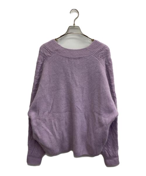 the ba tone（ザ バトン）the ba tone (ザ バトン) ニットカーディガン パープル サイズ:SIZE38の古着・服飾アイテム