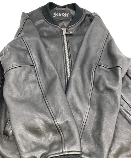 Schott（ショット）Schott (ショット) LEATHER BOWERY JACKET ブラック サイズ:XLの古着・服飾アイテム