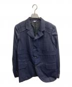 COMME des GARCONS HOMME DEUXコムデギャルソン オム ドゥ）の古着「AD2019　再構築ストライプテーラードジャケット」｜ネイビー