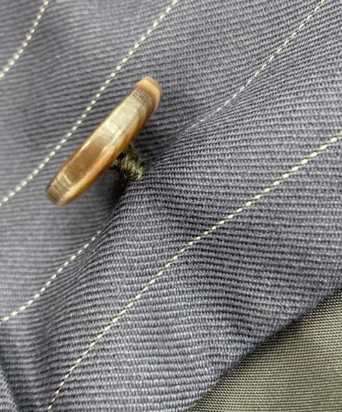 COMME des GARCONS HOMME DEUX（コムデギャルソン オム ドゥ）COMME des GARCONS HOMME DEUX (コムデギャルソン オム ドゥ) AD2019　再構築ストライプテーラードジャケット ネイビー サイズ:Sの古着・服飾アイテム