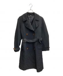 COMME des GARCONS HOMME DEUX（コムデギャルソン オム ドゥ）の古着「AD2020　ポリエステル縮絨 トレンチコート」｜ブラック
