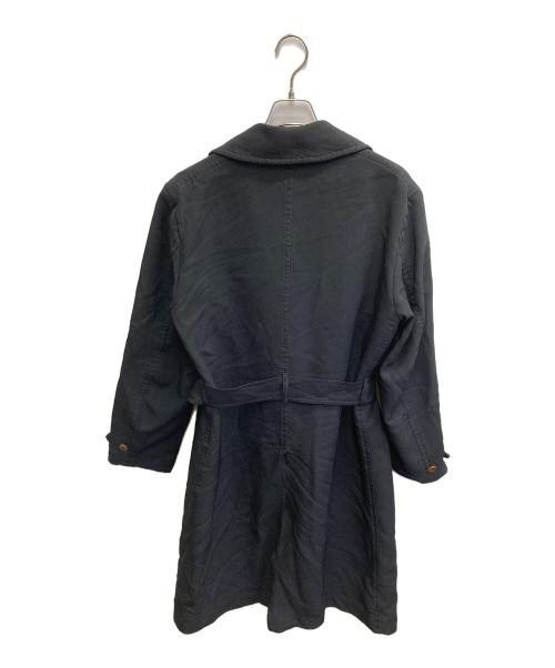 COMME des GARCONS HOMME DEUX（コムデギャルソン オム ドゥ）COMME des GARCONS HOMME DEUX (コムデギャルソン オム ドゥ) AD2020　ポリエステル縮絨 トレンチコート ブラック サイズ:Sの古着・服飾アイテム
