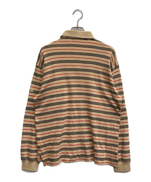 BURBERRY GOLF（バーバリーゴルフ）BURBERRY GOLF (バーバリーゴルフ) ボーダーポロシャツ ブラウン サイズ:Mの古着・服飾アイテム