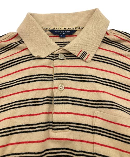 BURBERRY GOLF（バーバリーゴルフ）BURBERRY GOLF (バーバリーゴルフ) ボーダーポロシャツ ブラウン サイズ:Mの古着・服飾アイテム