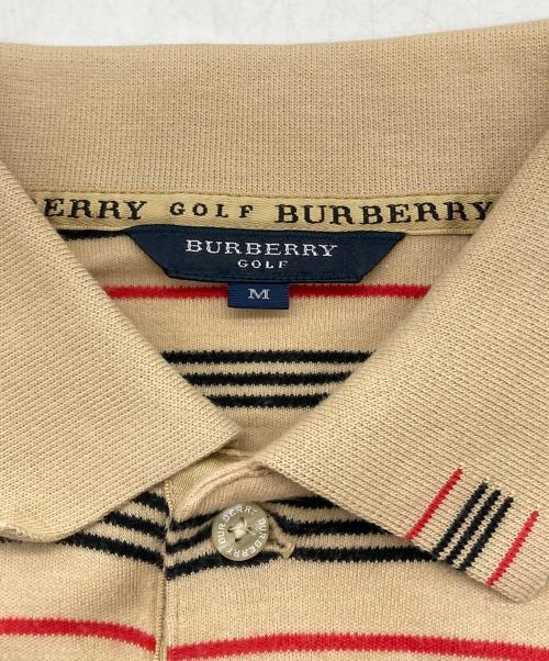 BURBERRY GOLF（バーバリーゴルフ）BURBERRY GOLF (バーバリーゴルフ) ボーダーポロシャツ ブラウン サイズ:Mの古着・服飾アイテム
