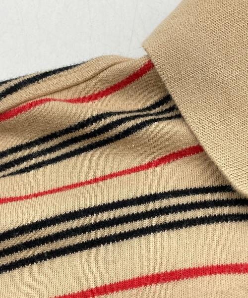 BURBERRY GOLF（バーバリーゴルフ）BURBERRY GOLF (バーバリーゴルフ) ボーダーポロシャツ ブラウン サイズ:Mの古着・服飾アイテム