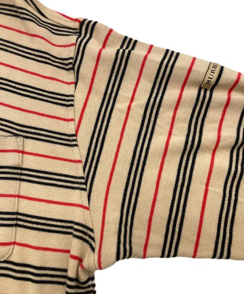 BURBERRY GOLF（バーバリーゴルフ）BURBERRY GOLF (バーバリーゴルフ) ボーダーポロシャツ ブラウン サイズ:Mの古着・服飾アイテム