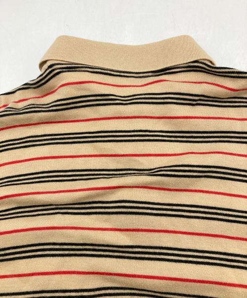 BURBERRY GOLF（バーバリーゴルフ）BURBERRY GOLF (バーバリーゴルフ) ボーダーポロシャツ ブラウン サイズ:Mの古着・服飾アイテム
