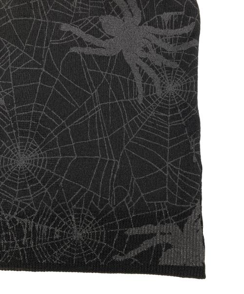Hysteric Glamour（ヒステリックグラマー）Hysteric Glamour (ヒステリックグラマー) スパイダープリントノースリーブニット ブラック サイズ:Freeの古着・服飾アイテム