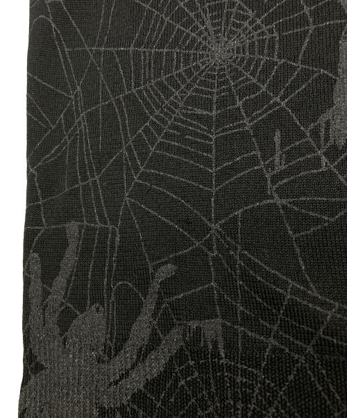 Hysteric Glamour（ヒステリックグラマー）Hysteric Glamour (ヒステリックグラマー) スパイダープリントノースリーブニット ブラック サイズ:Freeの古着・服飾アイテム