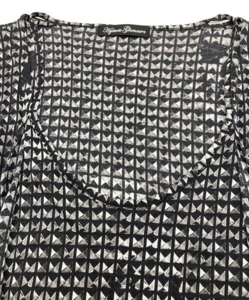 Hysteric Glamour（ヒステリックグラマー）Hysteric Glamour (ヒステリックグラマー) 幾何学プリントスカルタンクトップ ブラック サイズ:FREEの古着・服飾アイテム