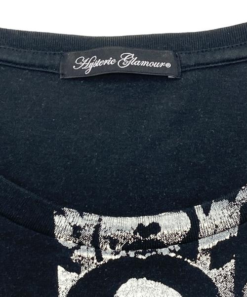 Hysteric Glamour（ヒステリックグラマー）Hysteric Glamour (ヒステリックグラマー) プリントデザインカットソー【Y2K】 ブラック サイズ:FREEの古着・服飾アイテム
