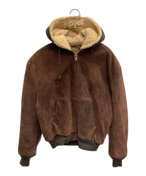 Schott（ショット）Schott (ショット) USA製　スエードレザーボアジャケット ブラウン サイズ:42の古着・服飾アイテム