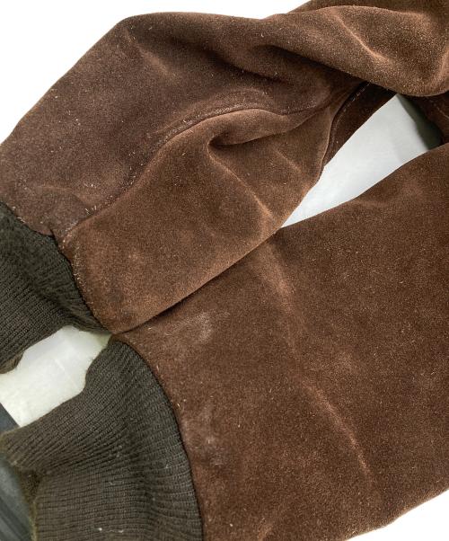 Schott（ショット）Schott (ショット) USA製　スエードレザーボアジャケット ブラウン サイズ:42の古着・服飾アイテム