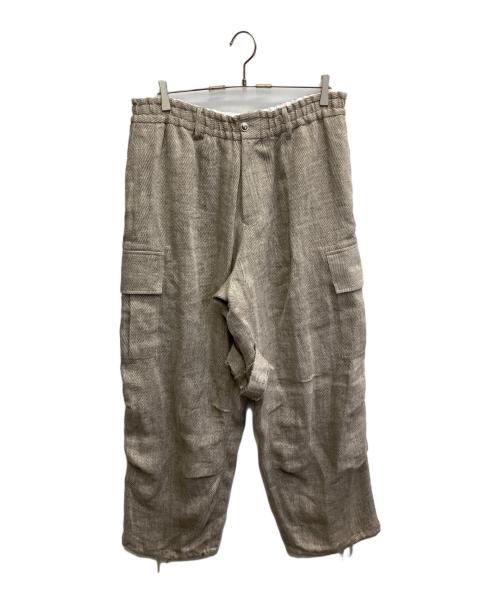 sulvam（サルバム）sulvam (サルバム) 26SS リネンカーゴボンテージパンツ グレー サイズ:Mの古着・服飾アイテム
