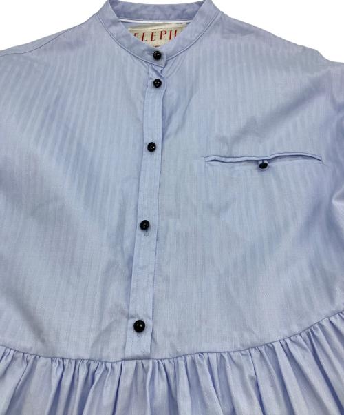ELEPH（エレフ）ELEPH (エレフ) ストライプコットン ドレス ライトブルー サイズ:Sの古着・服飾アイテム
