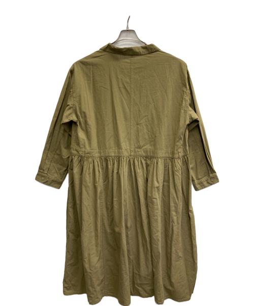soulberry（ソウルベリー）soulberry (ソウルベリー) 私のつなぎ仕立てのワンピース オリーブ サイズ:3Lの古着・服飾アイテム