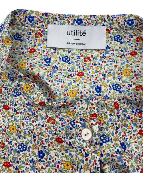 utilite（ユティリテ）utilite (ユティリテ) LIBERTY Print ヨーク切替シャツワンピース ホワイト サイズ:表記無しの古着・服飾アイテム