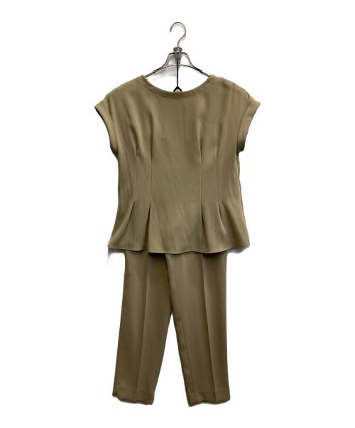 PLST（プラステ）PLST (プラステ) パールボタン2WAYブラウスパンツセットアップ ベージュ サイズ:L 未使用品の古着・服飾アイテム