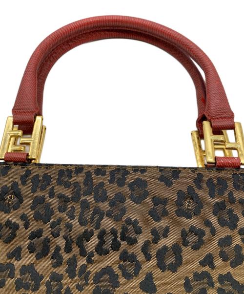 FENDI（フェンディ）FENDI (フェンディ) OLDレオパードハンドバッグ ブラウンの古着・服飾アイテム
