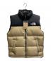 THE NORTH FACE（ザ ノース フェイス）の古着「Nuptse Vest」｜ベージュ×ブラック