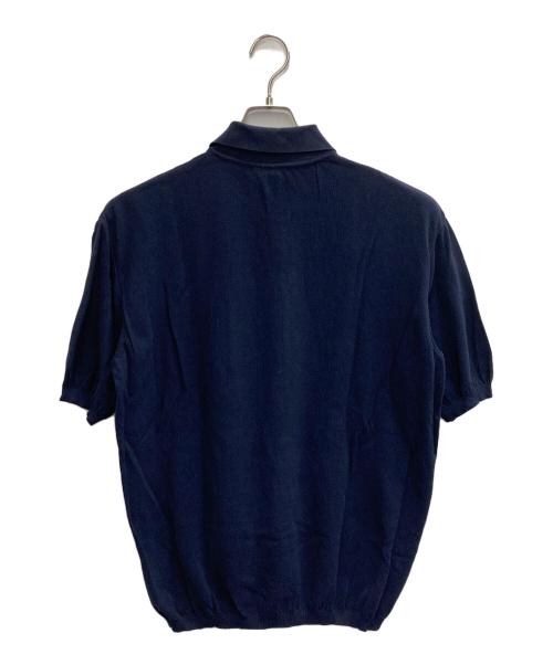 KAPTAIN SUNSHINE（キャプテンサンシャイン）KAPTAIN SUNSHINE (キャプテンサンシャイン) ポロカラーニットシャツ ネイビー サイズ:36の古着・服飾アイテム