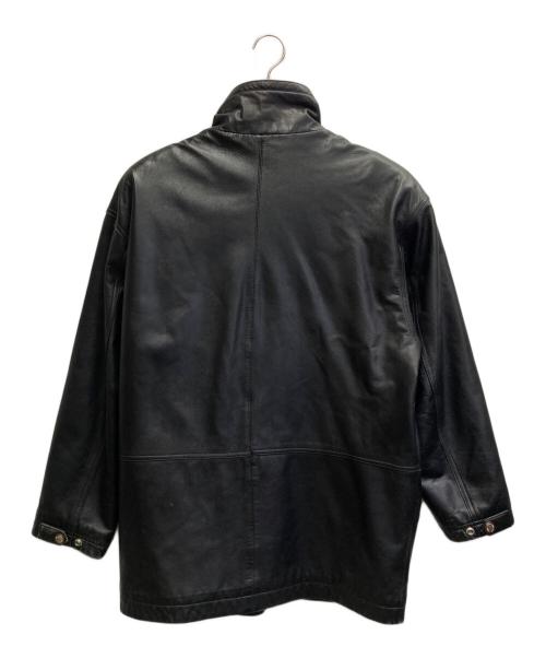 GIANNI VALENTINO（ジャンニバレンチノ）GIANNI VALENTINO (ジャンニバレンチノ) ラムレザーコート ブラック サイズ:Lの古着・服飾アイテム