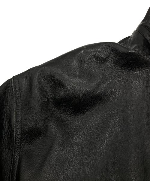 GIANNI VALENTINO（ジャンニバレンチノ）GIANNI VALENTINO (ジャンニバレンチノ) ラムレザーコート ブラック サイズ:Lの古着・服飾アイテム