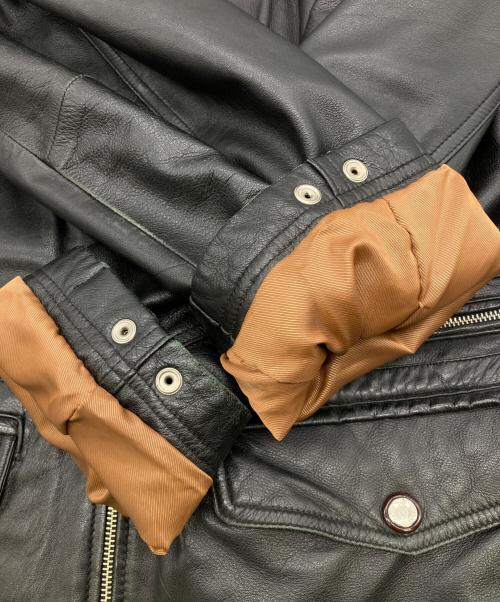 GIANNI VALENTINO（ジャンニバレンチノ）GIANNI VALENTINO (ジャンニバレンチノ) ラムレザーコート ブラック サイズ:Lの古着・服飾アイテム