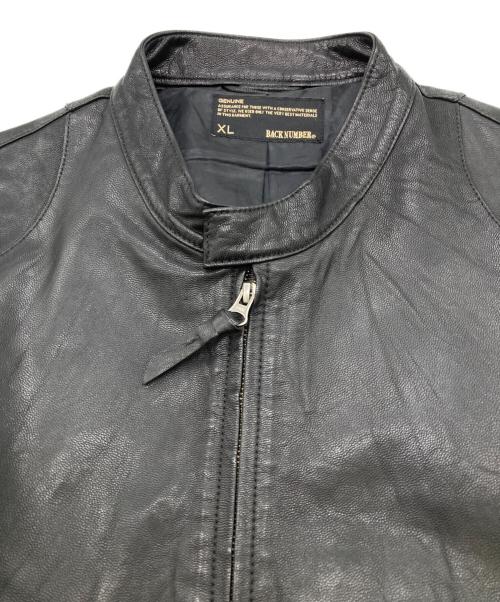 BACK NUMBER（バックナンバー）BACK NUMBER (バックナンバー) レザージャケット ブラック サイズ:XLの古着・服飾アイテム