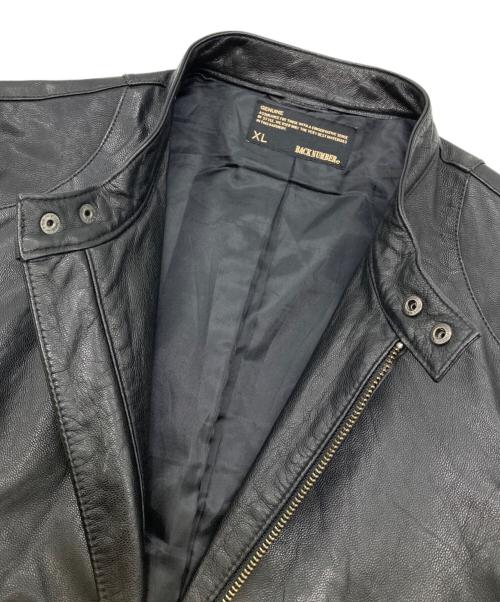 BACK NUMBER（バックナンバー）BACK NUMBER (バックナンバー) レザージャケット ブラック サイズ:XLの古着・服飾アイテム