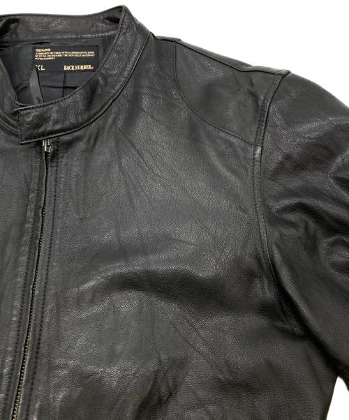BACK NUMBER（バックナンバー）BACK NUMBER (バックナンバー) レザージャケット ブラック サイズ:XLの古着・服飾アイテム