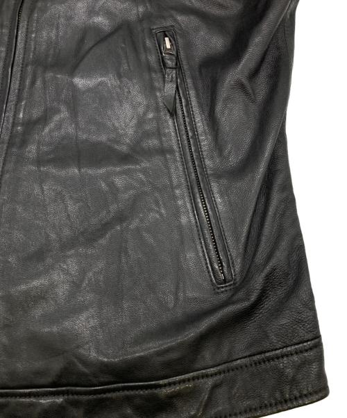 BACK NUMBER（バックナンバー）BACK NUMBER (バックナンバー) レザージャケット ブラック サイズ:XLの古着・服飾アイテム