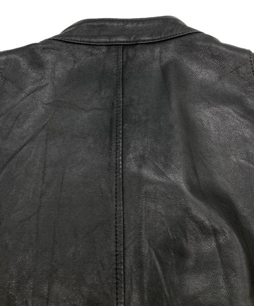 BACK NUMBER（バックナンバー）BACK NUMBER (バックナンバー) レザージャケット ブラック サイズ:XLの古着・服飾アイテム