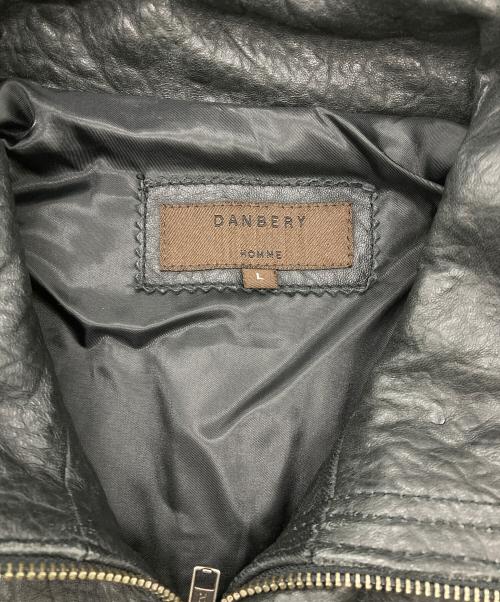 DANBERY HOMME（ダンベリー・オム）DANBERY HOMME (ダンベリー・オム) レザージャケット ブラック サイズ:Lの古着・服飾アイテム